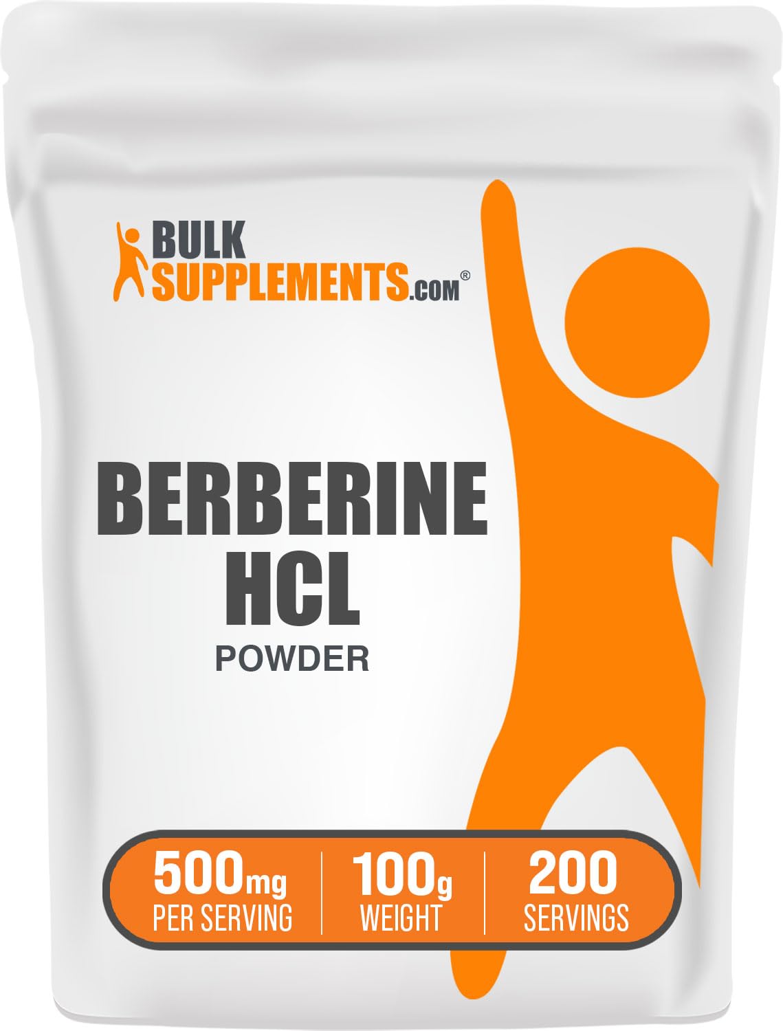 BulkSupplements Berberine HCl powder jar promotes digestive wellness.