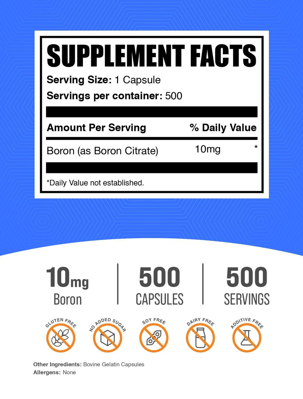 BulkSupplements Boron Citrate capsules in action bottle illustration for active living support
