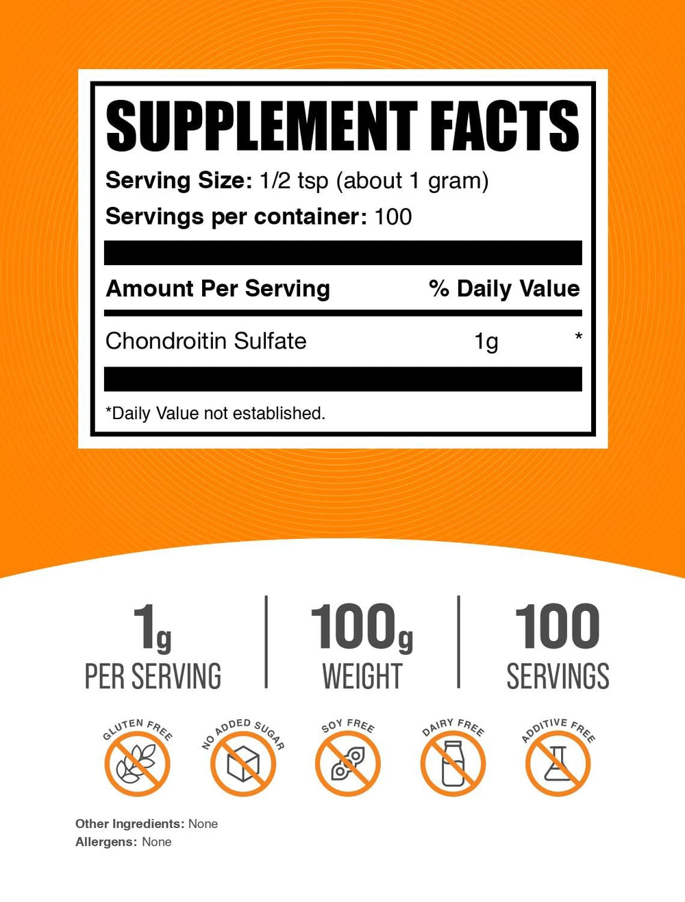 BulkSupplements chondroitin sulfate powder unflavored mix into shakes