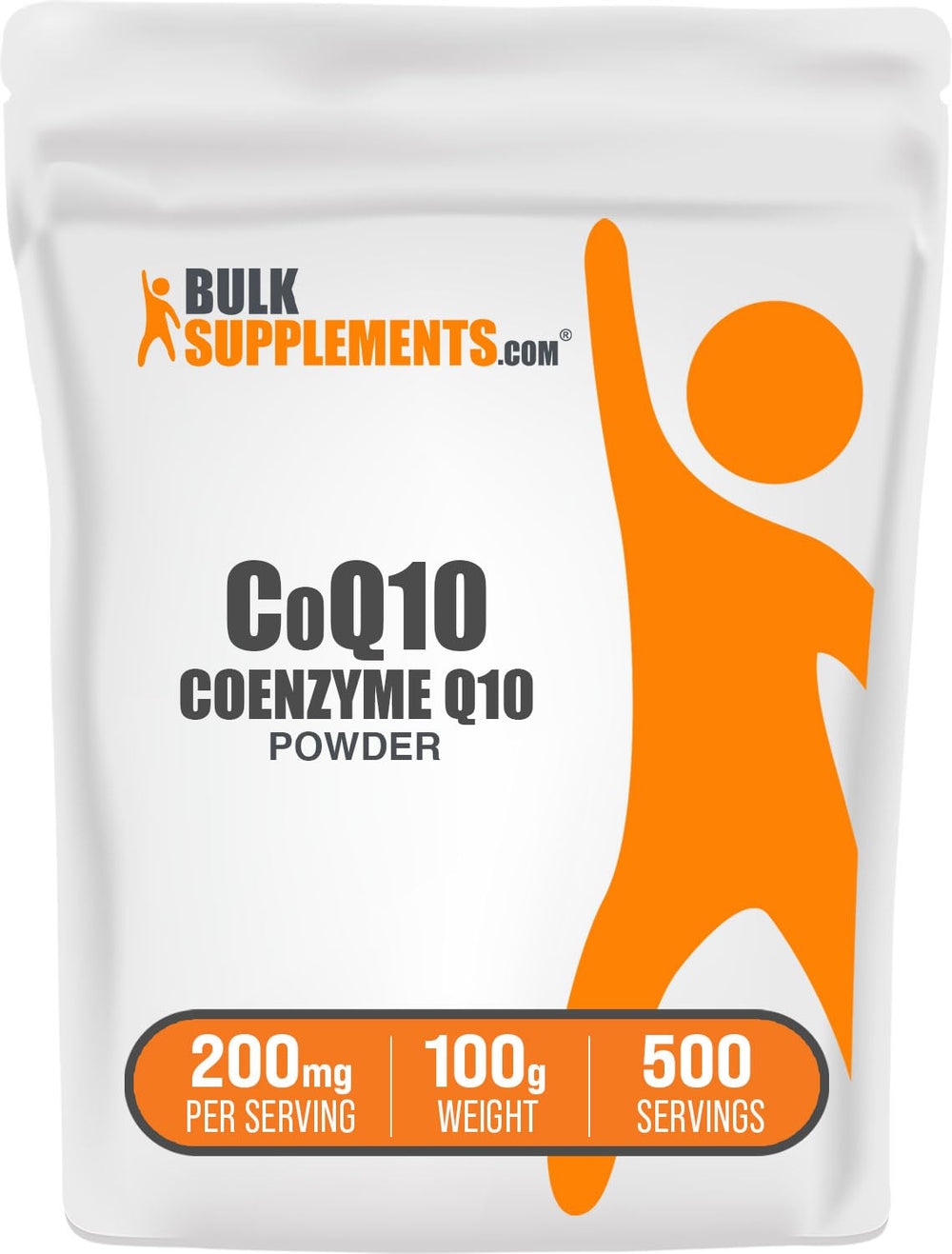 BulkSupplements CoQ10 powder bottle for daily wellness in smoothies