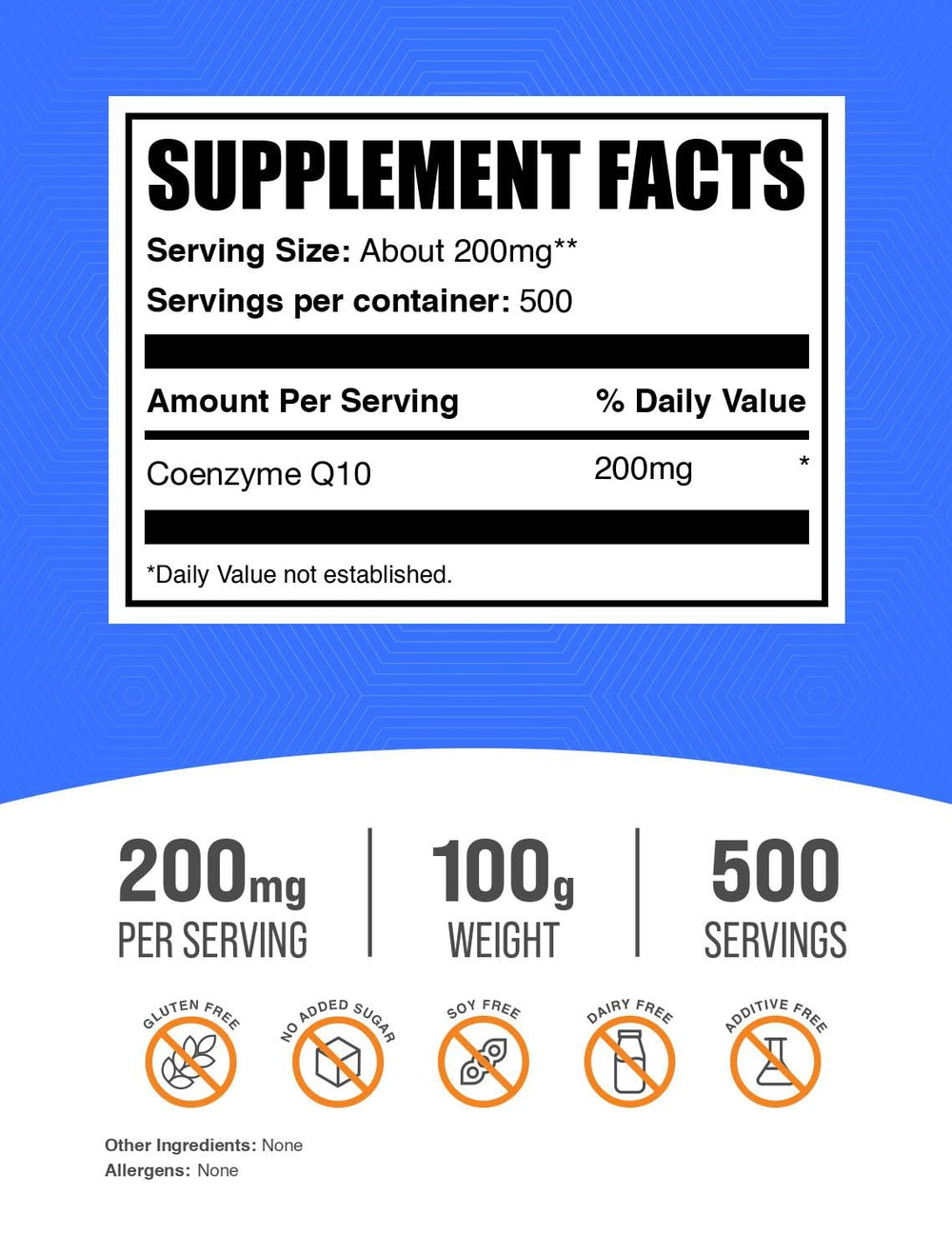 CoQ10 powder scoop beside bottle for convenient daily supplementation