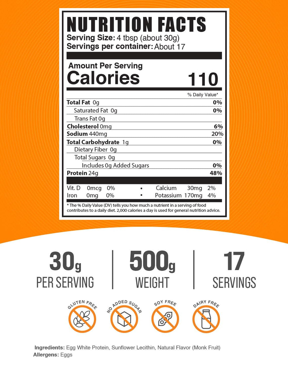 BulkSupplements Egg White Protein Powder being poured into a shaker for shakes and recipes.