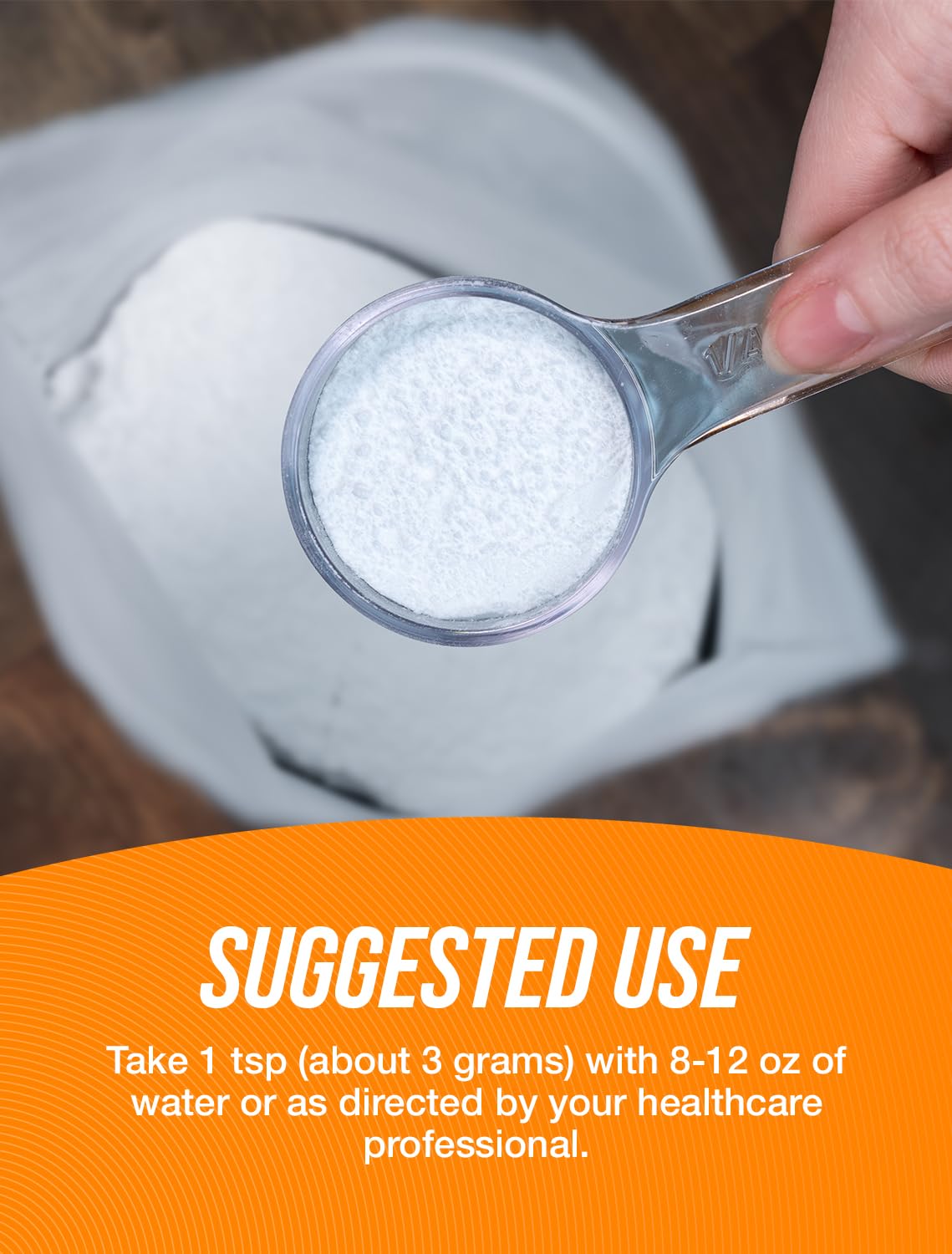 BulkSupplements glycine powder packaging highlights gluten-free, unflavored formula.