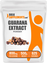 BulkSupplements Guarana Extract Powder scoop showing serving size for energy support