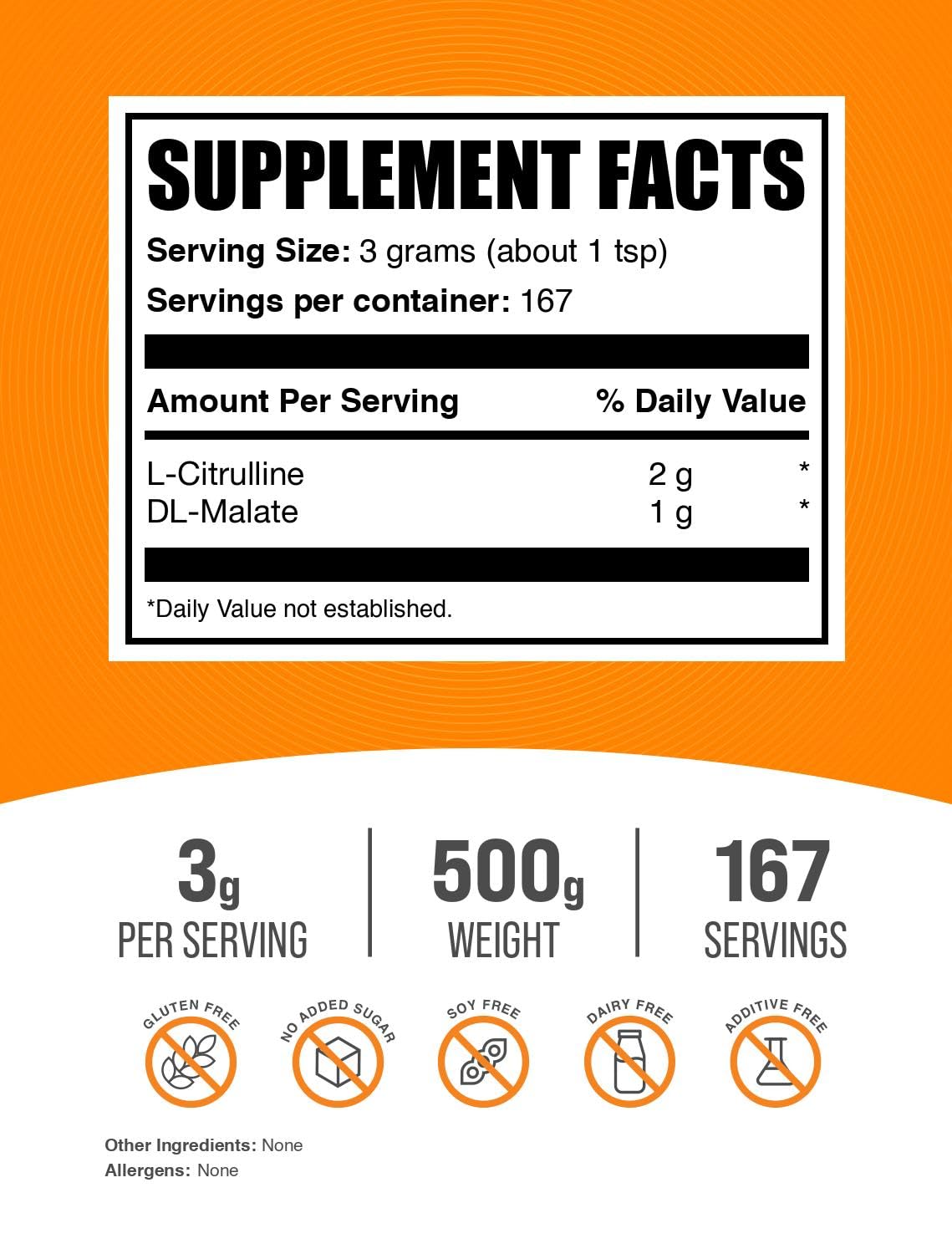 Powder scoop with L-Citrulline Malate 2:1 for precise 3 g servings during workouts