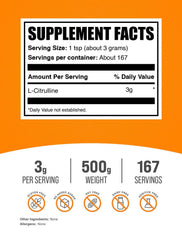 BulkSupplements L-Citrulline unflavored powder blends easily into shakes.