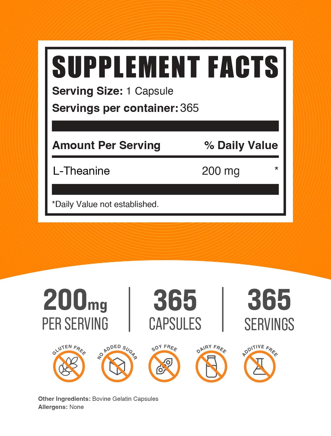BulkSupplements L-Theanine capsules being poured for easy daily dosing