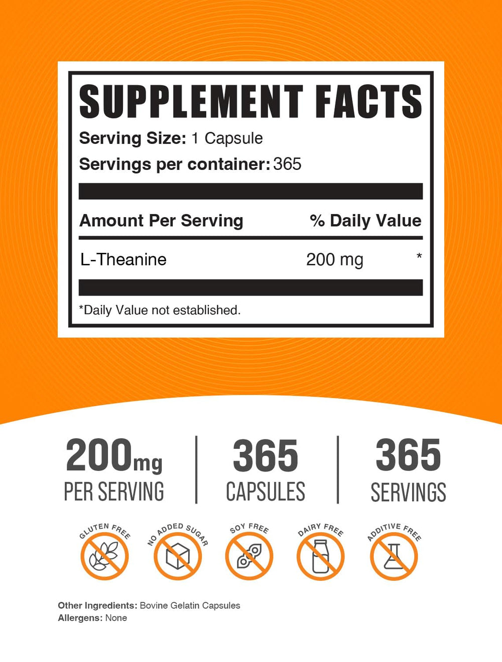 BulkSupplements L-Theanine capsules being poured for easy daily dosing