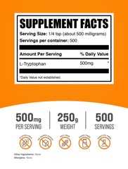 BulkSupplements L-Tryptophan powder scoop for easy daily measuring