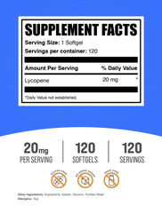 Lycopene Softgels pour from BulkSupplements bottle into a cup.