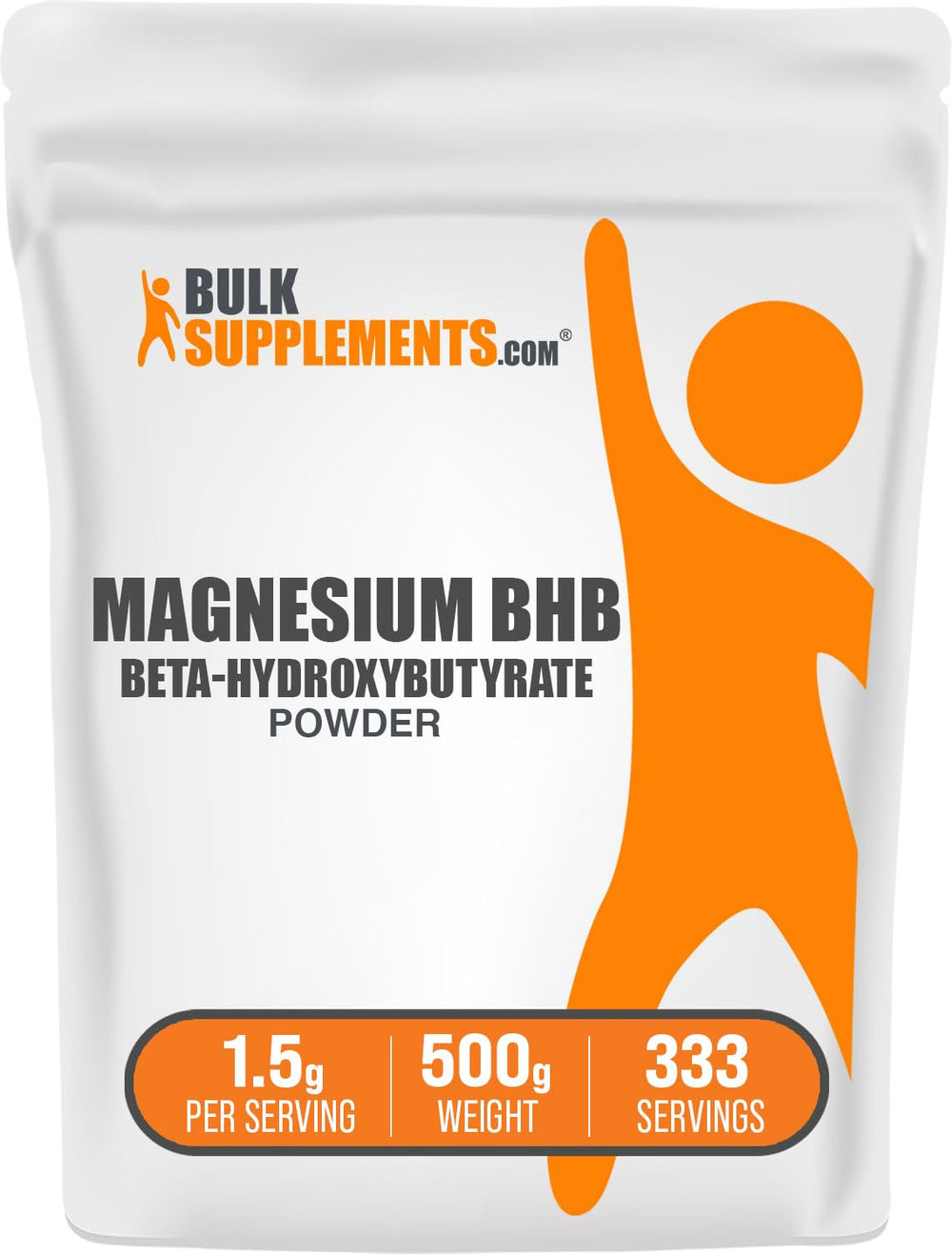 BulkSupplements Magnesium BHB powder bottle, unflavored and ready to mix.
