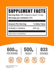BulkSupplements NAC powder unflavored blends into beverages smoothly.