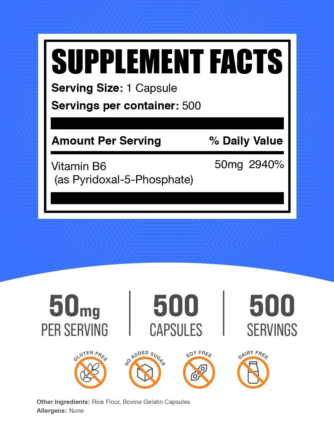 Closeup of P5P capsules highlighting smooth texture and easy one-capsule-per-serving format.