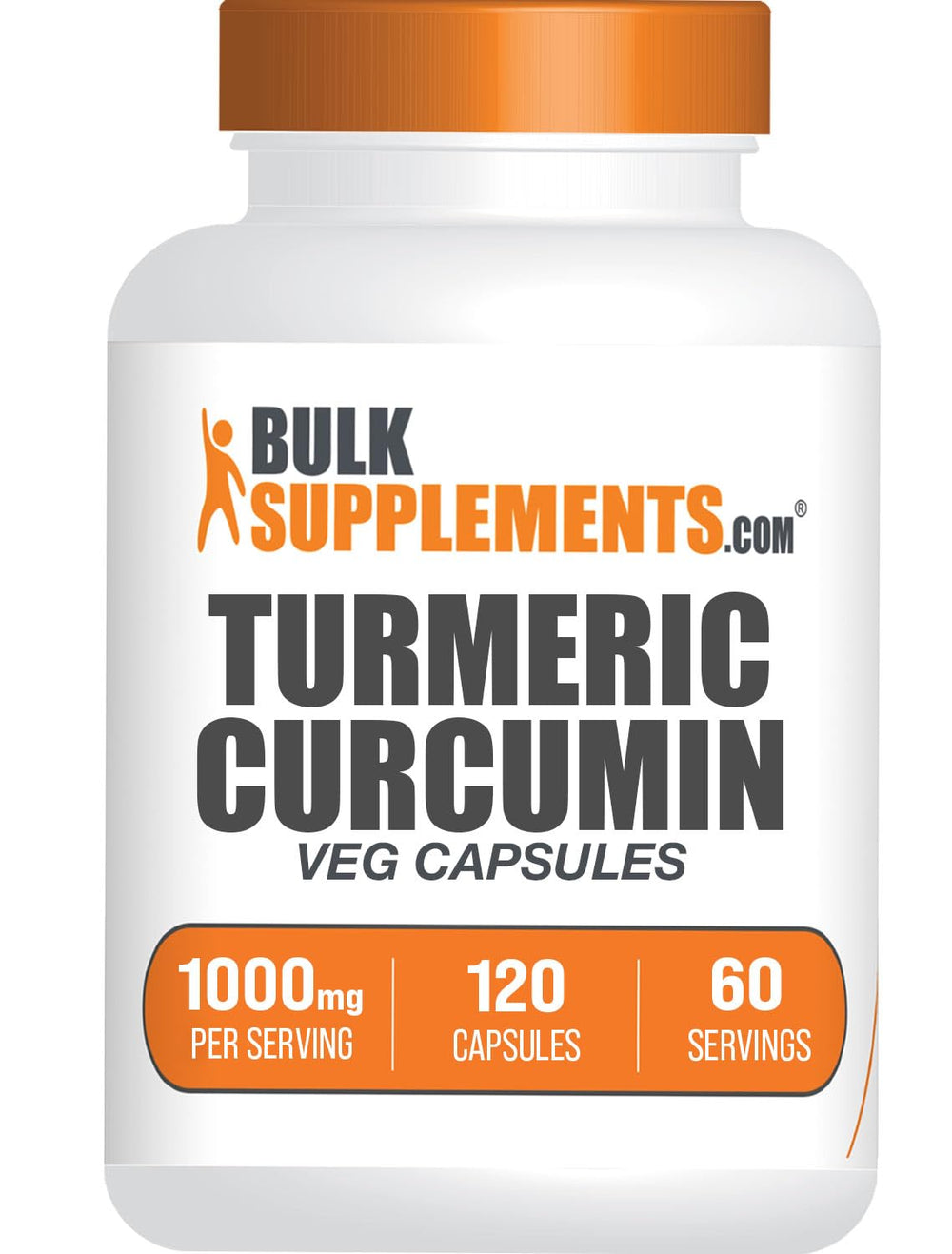 BulkSupplements Turmeric Extract Capsules bottle for easy daily supplementation