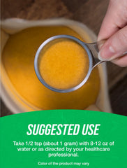 Scoop beside BulkSupplements turmeric powder for easy daily measurement
