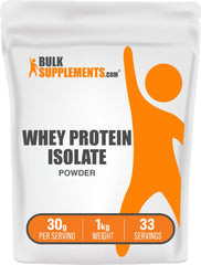 BulkSupplements Whey Protein Isolate unflavored bottle for versatile nutrition