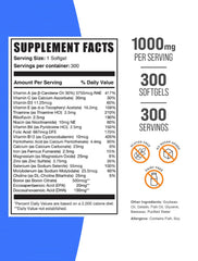 BulkSupplements Women's Multivitamin softgels bottle back label shows ingredients for informed supplementation