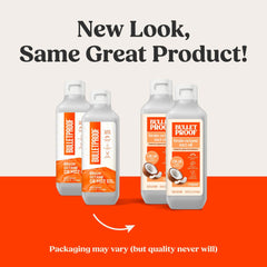 Bulletproof Brain Octane C8 MCT Oil bottle pour ready for use.