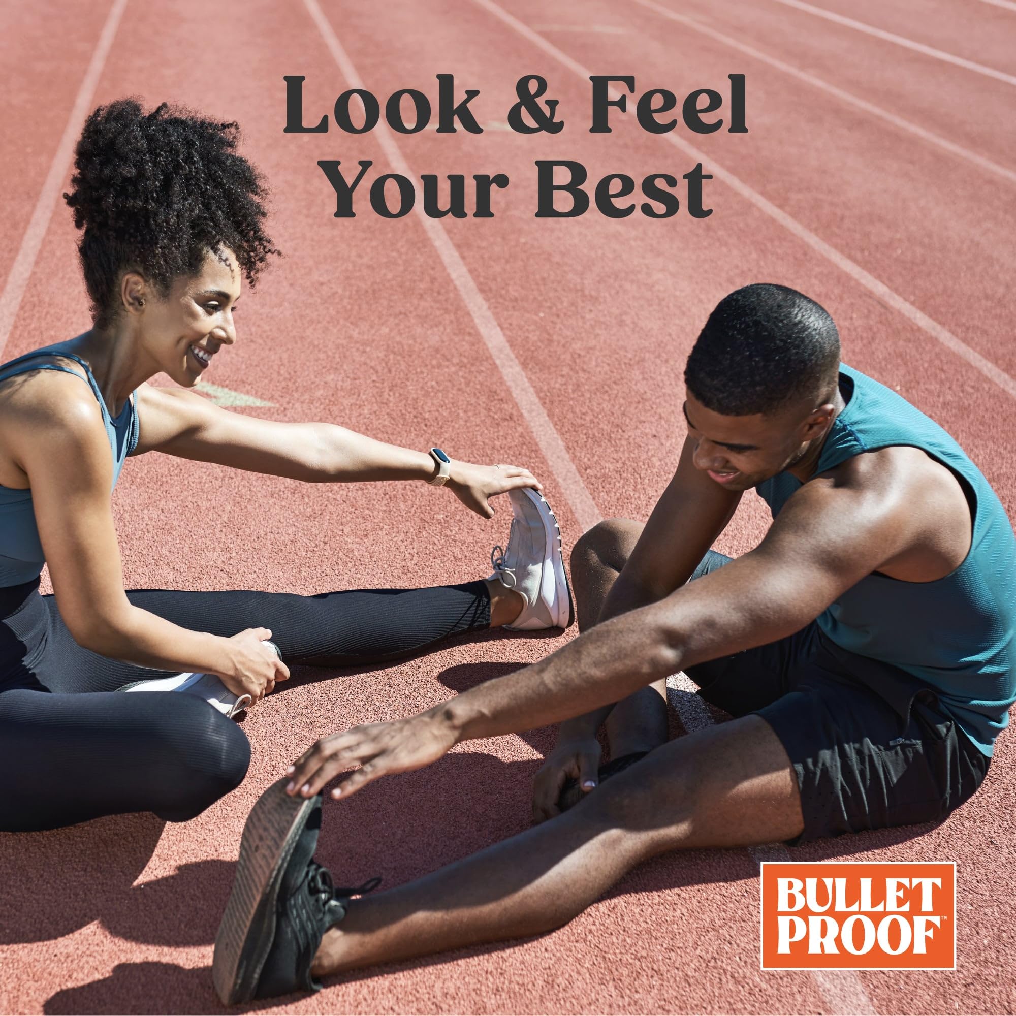 Bulletproof Chocolate Collagen Peptides scoop highlights 20g collagen per serving.