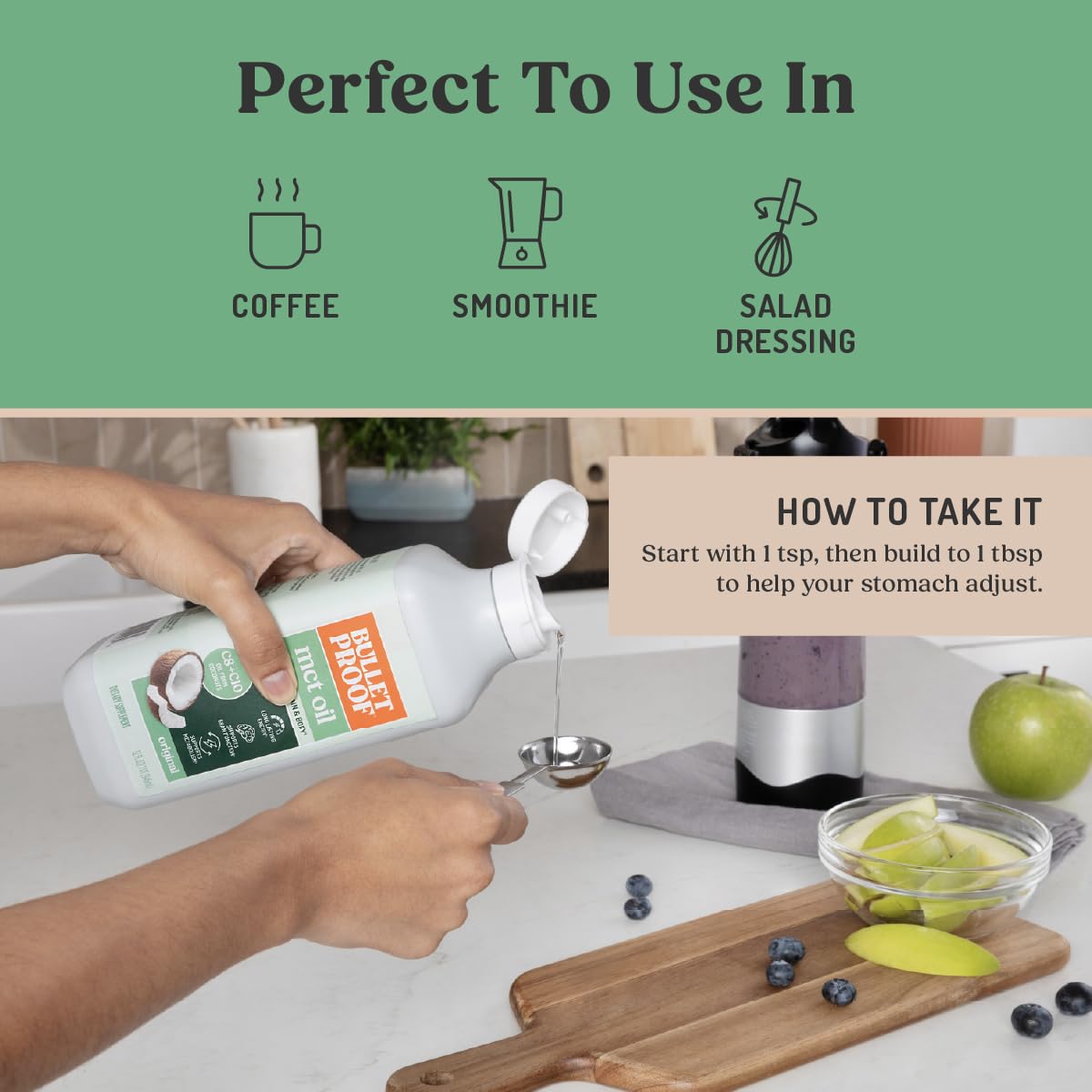 Bulletproof Coffee with MCT Oil for a creamy, energized start