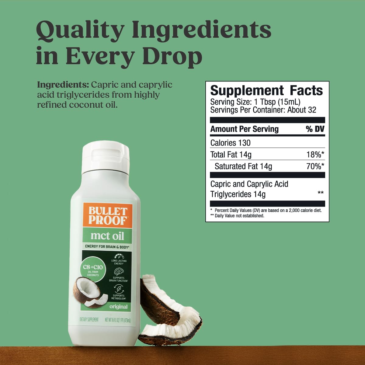 Bulletproof MCT Oil swirling into coffee creates a smooth energy boost.