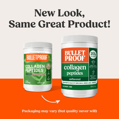 Bulletproof Collagen 18g powder in coffee mug—easy mix for hot beverages