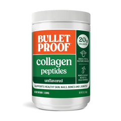 Bulletproof Collagen 18g powder jar—easy daily protein boost in your kitchen