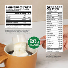 Bulletproof Collagen 18g powder in blender bottle—perfect for smoothies