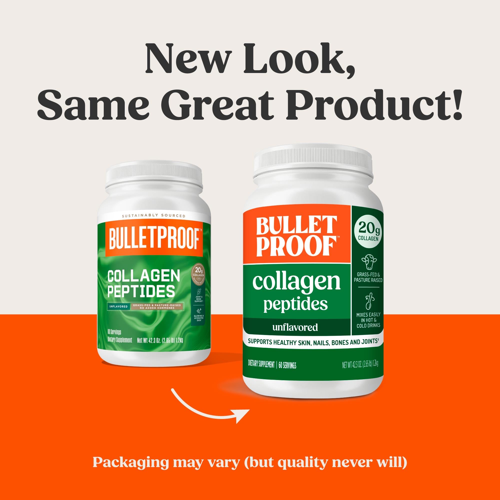 Bulletproof Collagen Peptides being poured into coffee for a protein boost.