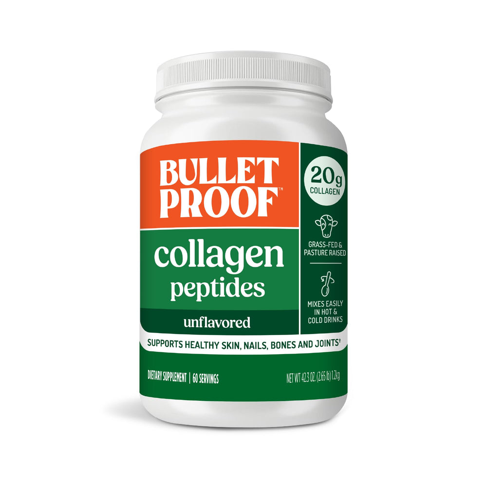Bulletproof Collagen Peptides jar 42oz ready to mix into coffee or smoothies.