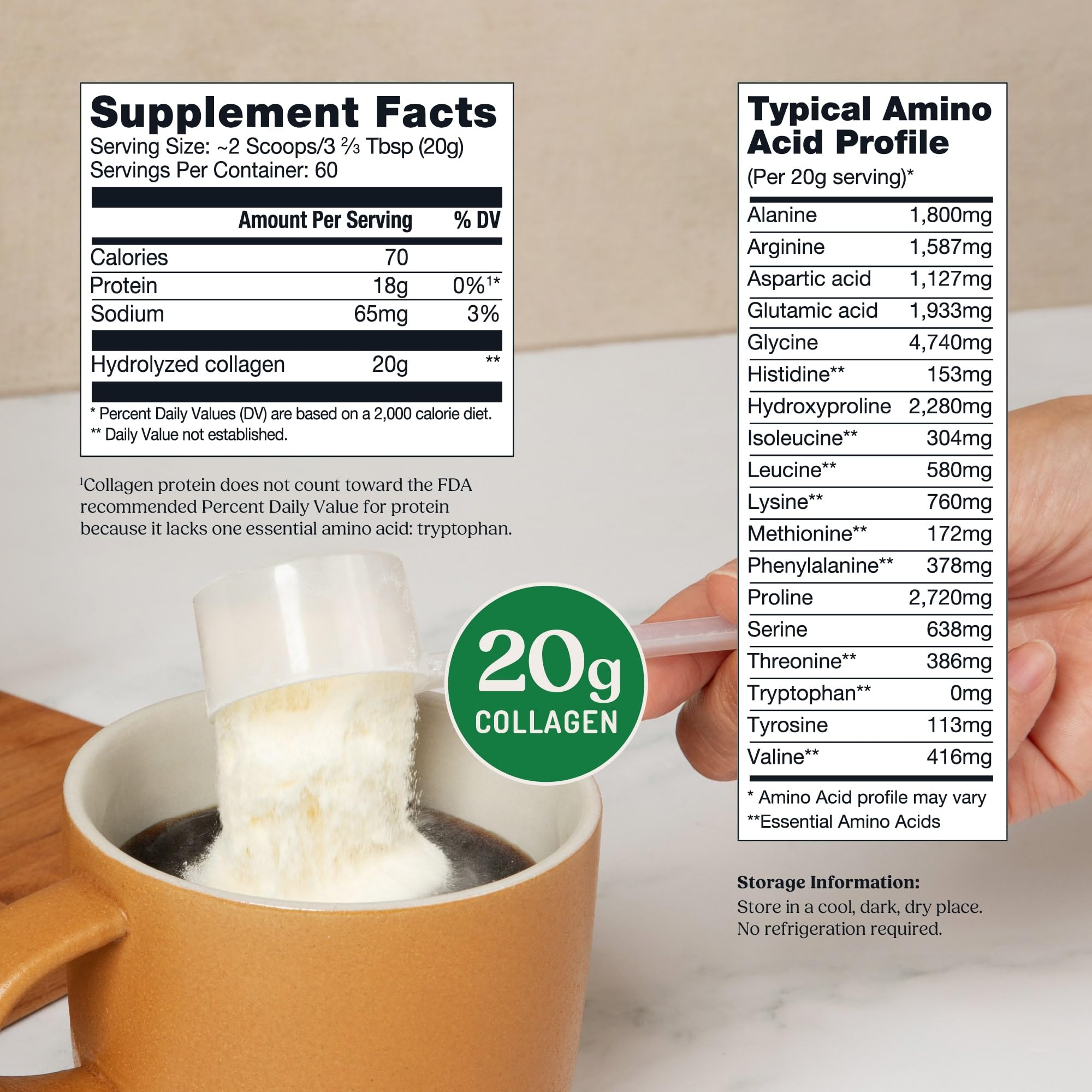 Bulletproof Collagen Peptides blends into smoothies for a convenient protein boost.
