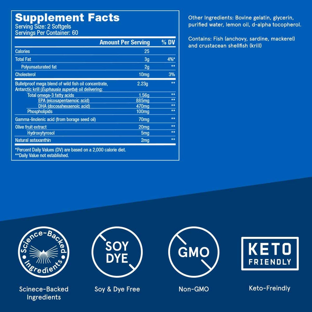 Pouring Bulletproof softgels demonstrates convenient daily use.