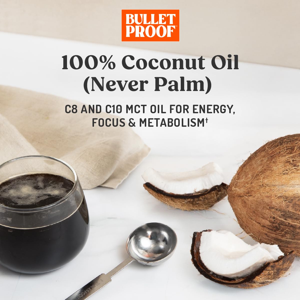 Bulletproof MCT Oil packaging varies, showing flexible label options.