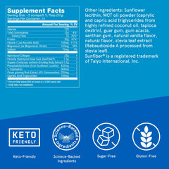 Front label of Bulletproof Vanilla Bean shows keto-friendly, gluten-free features