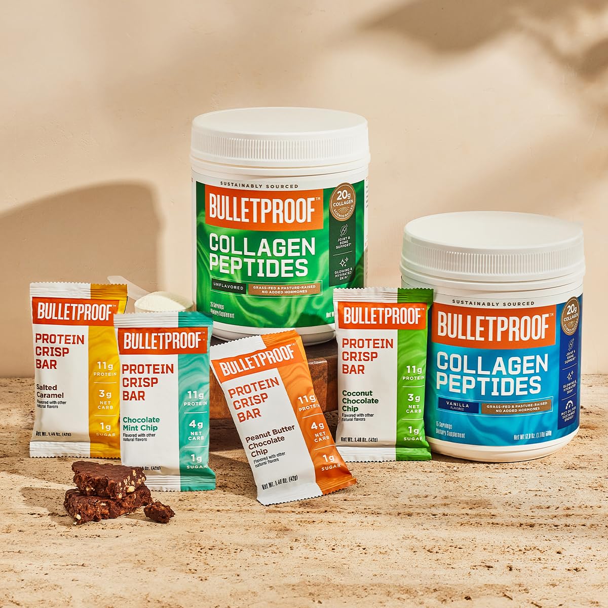Bulletproof Vanilla Shortbread Bars on-the-go pack ready to fuel your day.