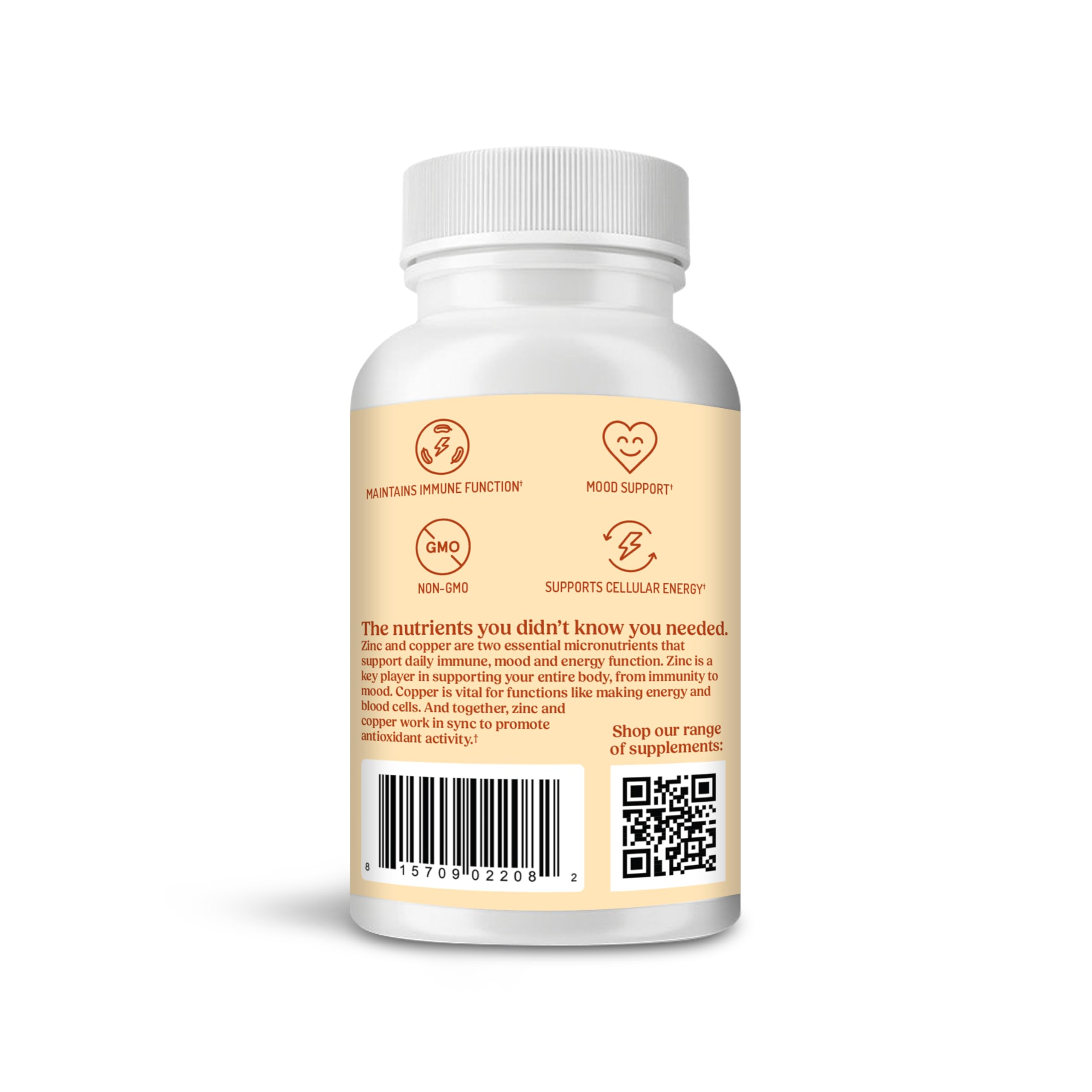 Bulletproof Zinc with Copper bottle on a clean counter for everyday use