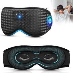 BULYPAZY sleep mask with headphones front view showing full coverage and comfort