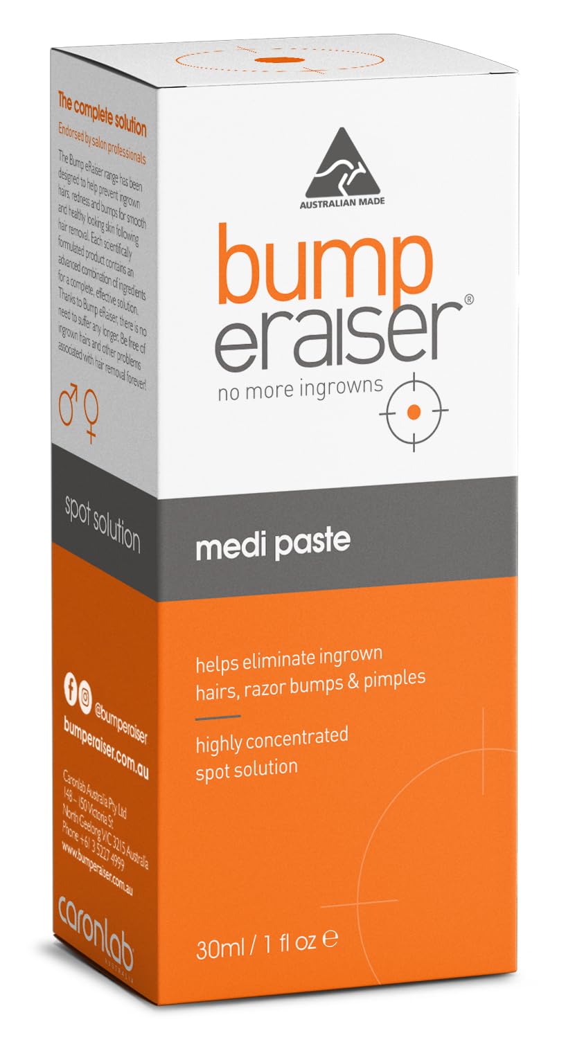 Razor burn area treated with Medi Paste for relief
