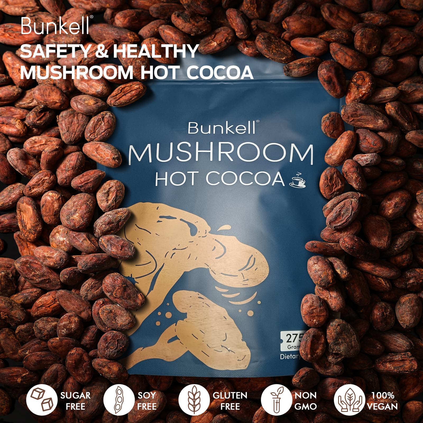 Bunkell Cocoa with coconut milk powder adds creamy texture