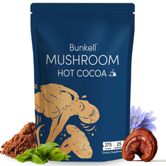 Bunkell Mushroom Hot Cocoa cup with Reishi promotes relaxation before bedtime