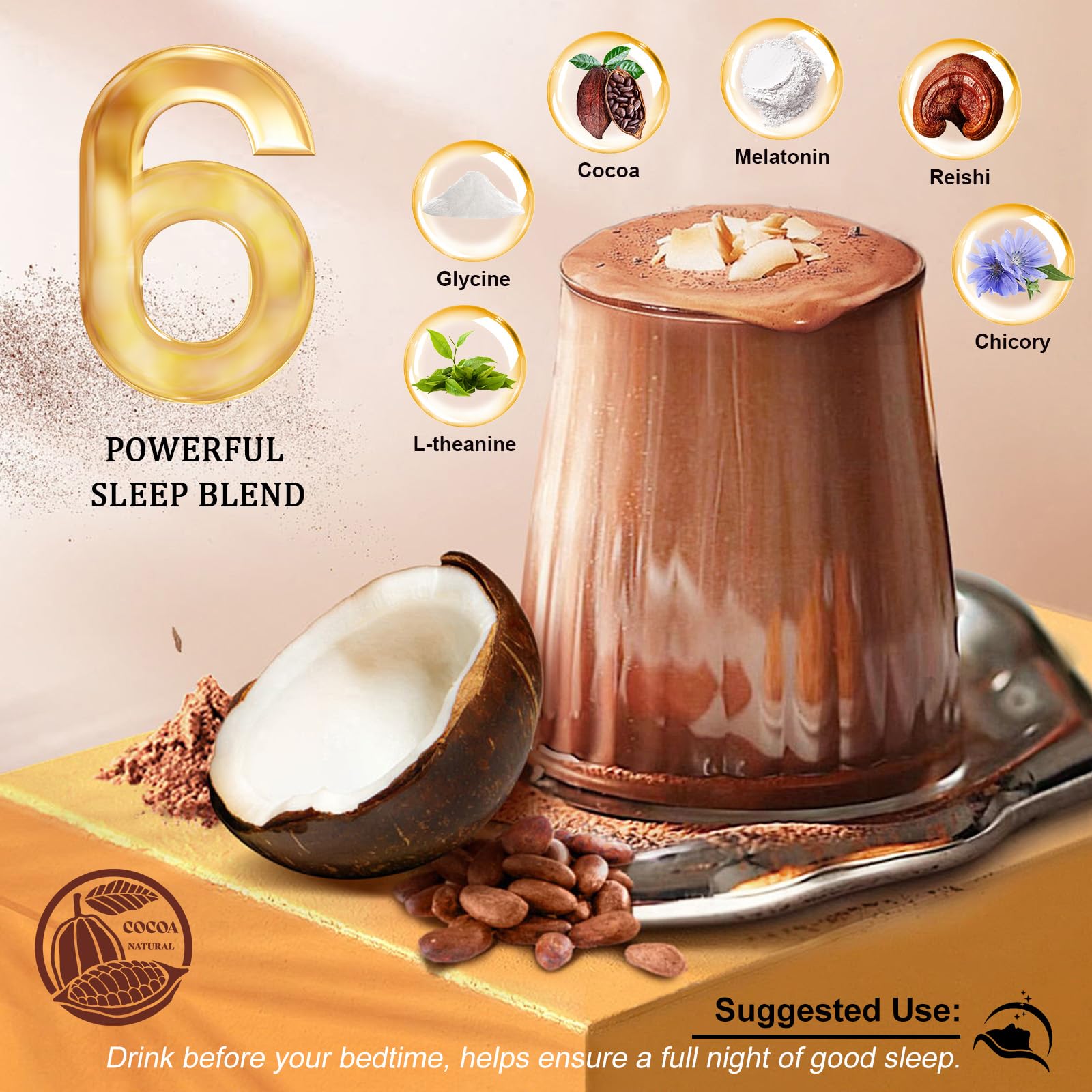 Bunkell Cocoa with Melatonin for gentle bedtime winding down