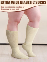 Bunnycool 30-inch top ultra-stretch plus-size socks stay up without digging in.