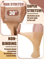 Bunnycool edema socks breathable cotton-polyester blend keeps feet dry.