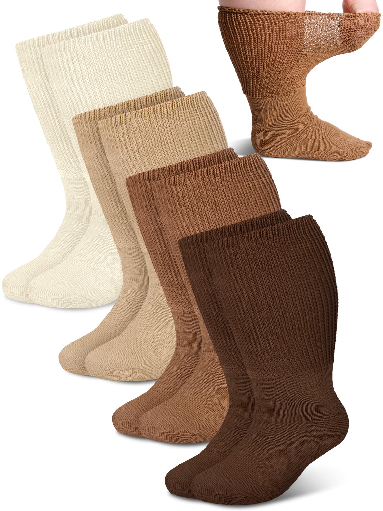 Bunnycool extra-wide socks for swollen ankles with 30-inch top, comfortable and non-binding.
