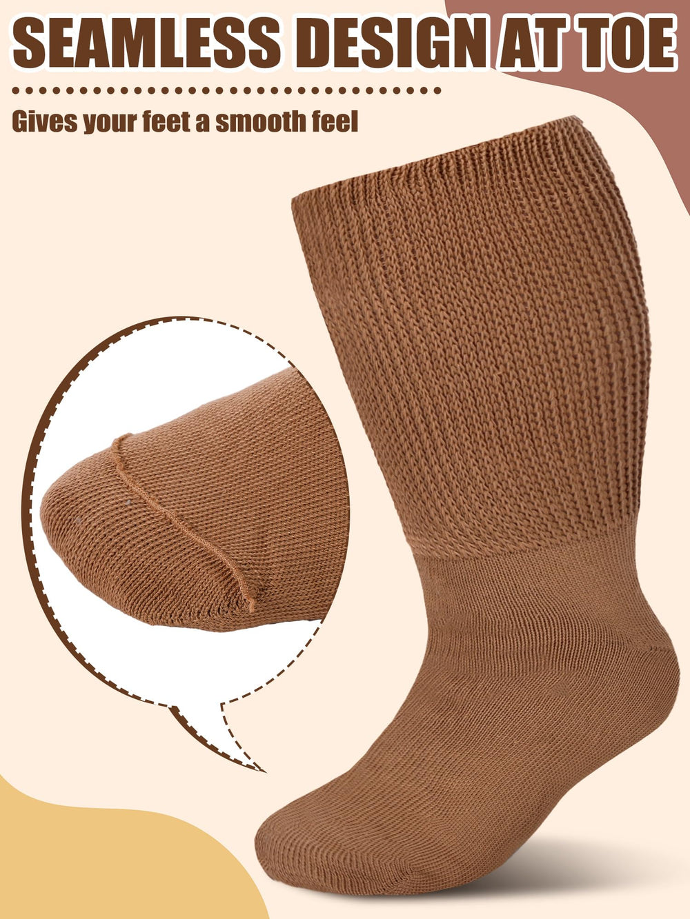 Bunnycool non-binding socks are easy to put on and off for daily wear.
