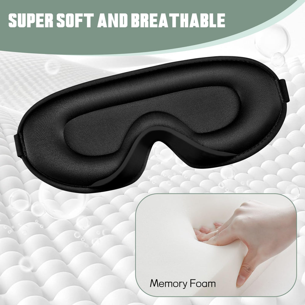 Burfocus Sleep Mask uses soft breathable fabric for cool all night wear.