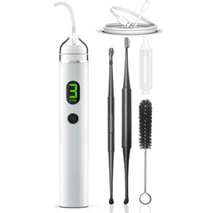 B.urHero ear vacuum with strong suction demonstrates safe ear cleaning for adults and kids.