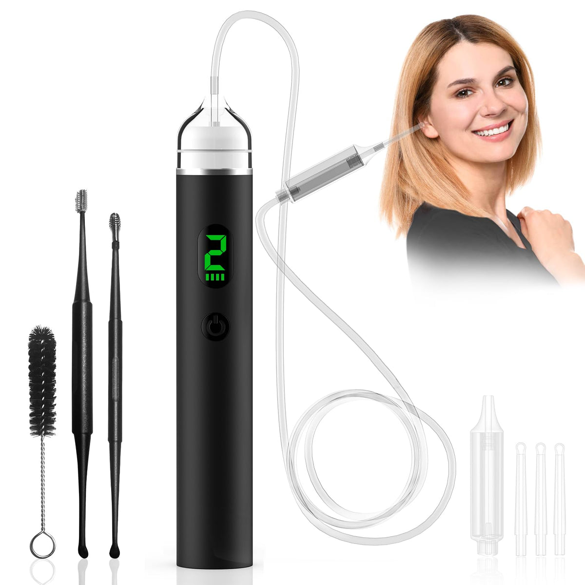 B.urHero Ear Vacuum Remover demonstrates strong suction for safe, comfortable cleaning