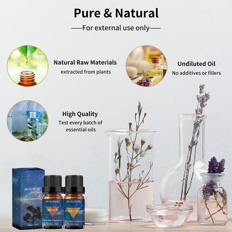 BURIBURI Frankincense and Myrrh oils suitable for baths