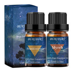 BURIBURI Frankincense oil bottle shows pure aroma for diffuser use